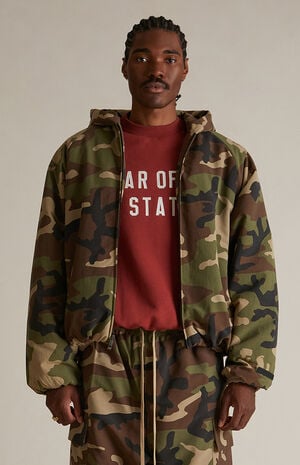 Woodland Camo Military Hooded Jacket image number 2
