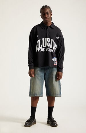 Austin&nbsp;Extreme Baggy Denim Shorts&nbsp;Dark&nbsp;Blue Tint&nbsp; image number 6