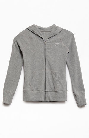 Active Knit Heart Zip Up Hoodie image number 2