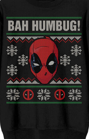 Deadpool Bah Humbug Crew New Sweatshirt image number 2