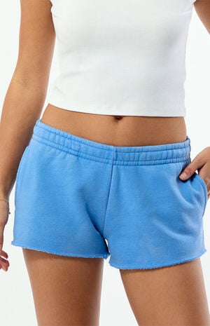 Blue Ultra Soft Fleece Core Mini Sweat Shorts image number 5