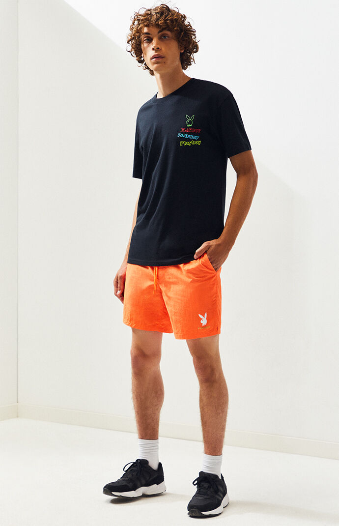 By PacSun Gold Text Nylon Shorts