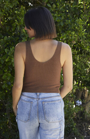 Brown Rina Sweater Tank Top image number 3