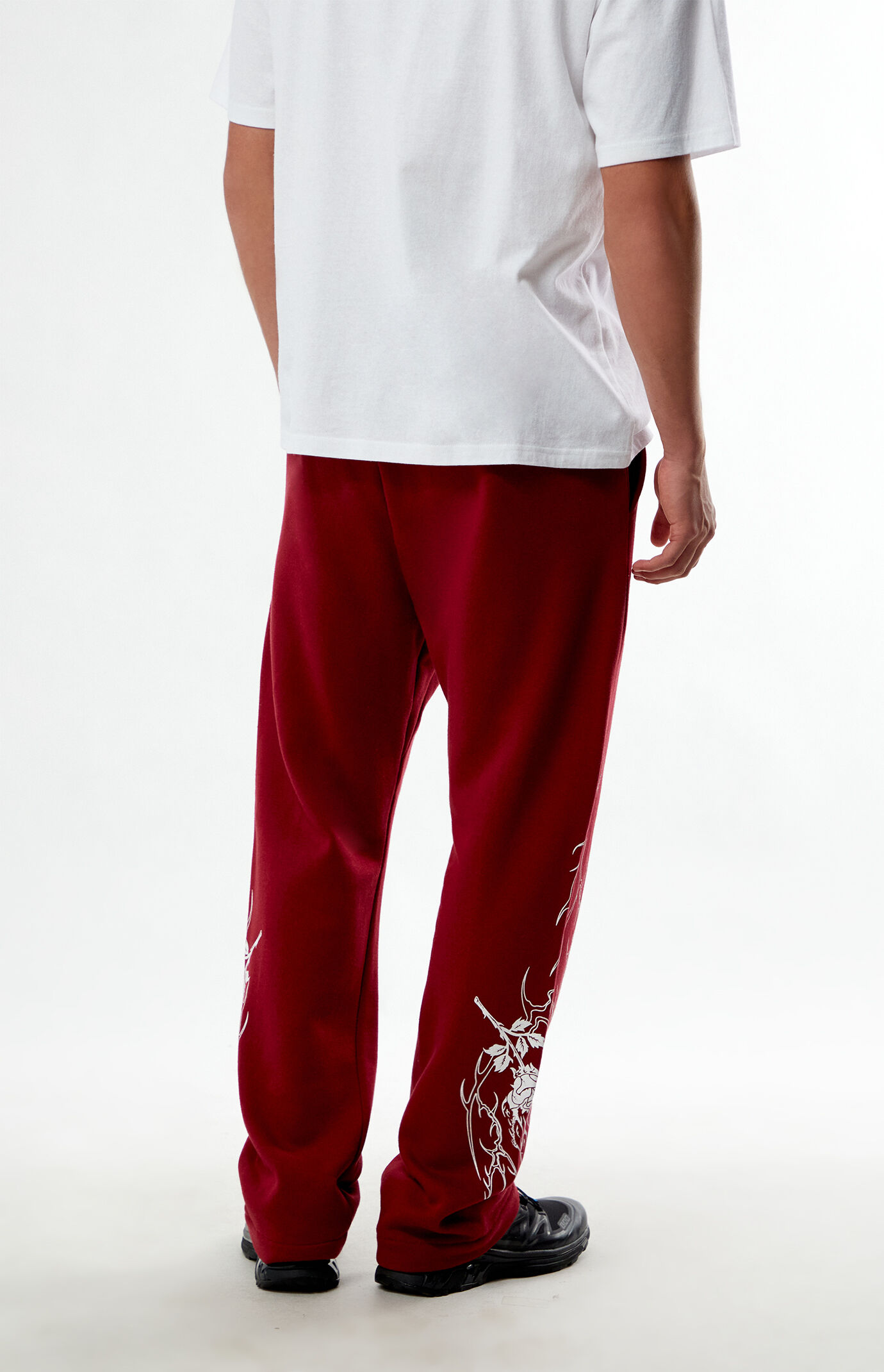 Civil Burgundy Chaos In Thorns Straight Leg Sweatpants | Pacsun