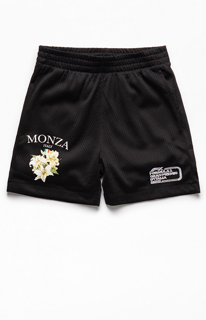 F1 x Pacsun Kids Italy Mesh Basketball Shorts in Black Size XXL