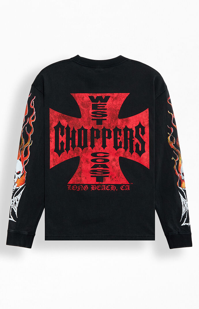 West Coast Choppers Flames Long Sleeve T-Shirt | Pacsun