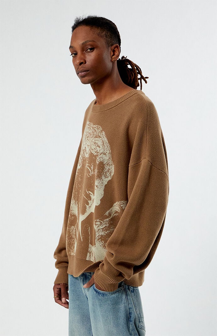 Pacsun Renaissance Printed Crew Neck Sweater