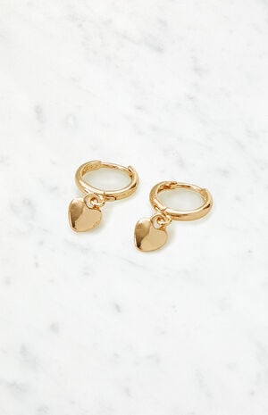 Bubble Heart Hoop Earrings image number 2