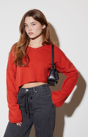 Effie Boxy Cropped Sweater image number 1