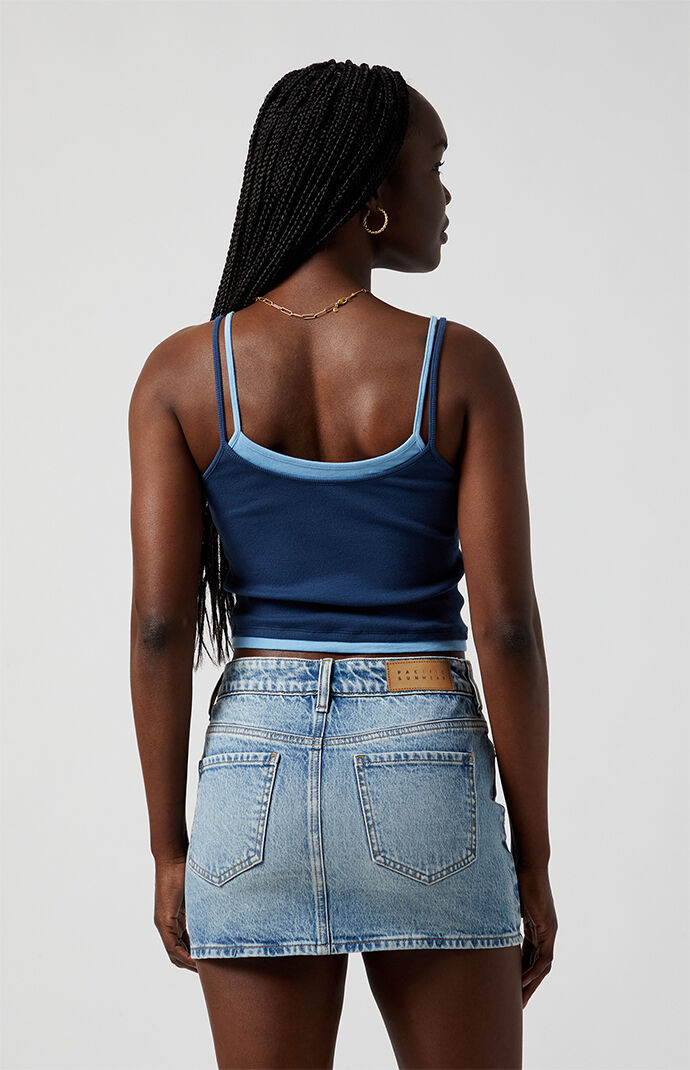 Pacsun red denim skirt shop