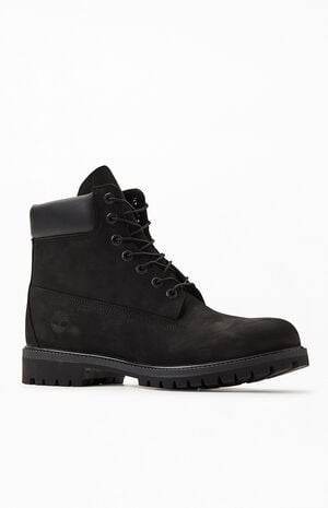 Black Premium Waterproof Leather Boots image number 2