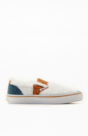 Kids Patchwork Sherpa Classic Slip-On Shoes image number 1