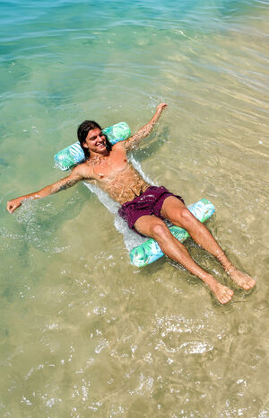 Resort Collection Palm Print Pool Hamock image number 2