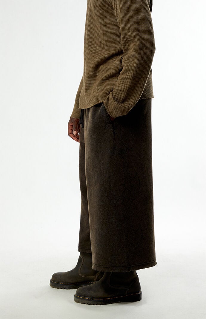 Civil Washed Black Cropped Baggy Sweatpants