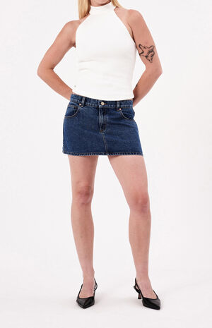 Bella 99 Low Rise Denim Mini Skirt image number 2