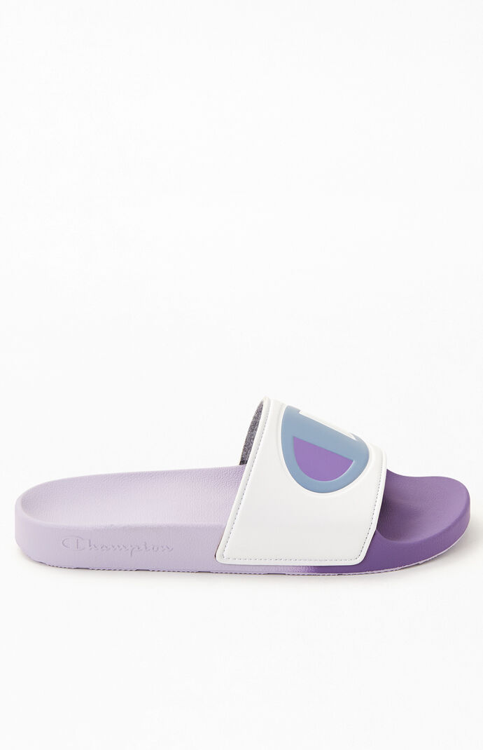 Women's Purple IPO Split Slide Sandals