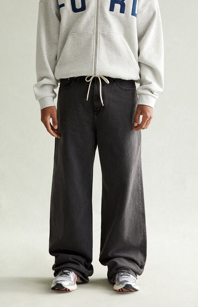 Pacsun Blake Extreme Baggy Jeans Drawstring Faded Black