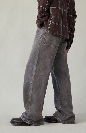 Blake Extreme Baggy Jeans Knee Dart Washed Black image number 3