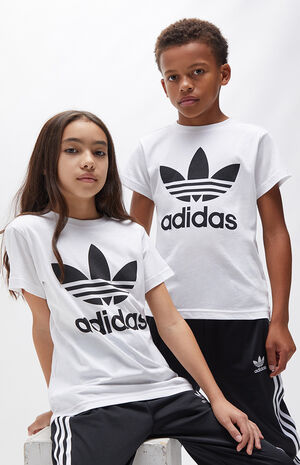 span plak benzine adidas Kids White Trefoil T-Shirt | PacSun