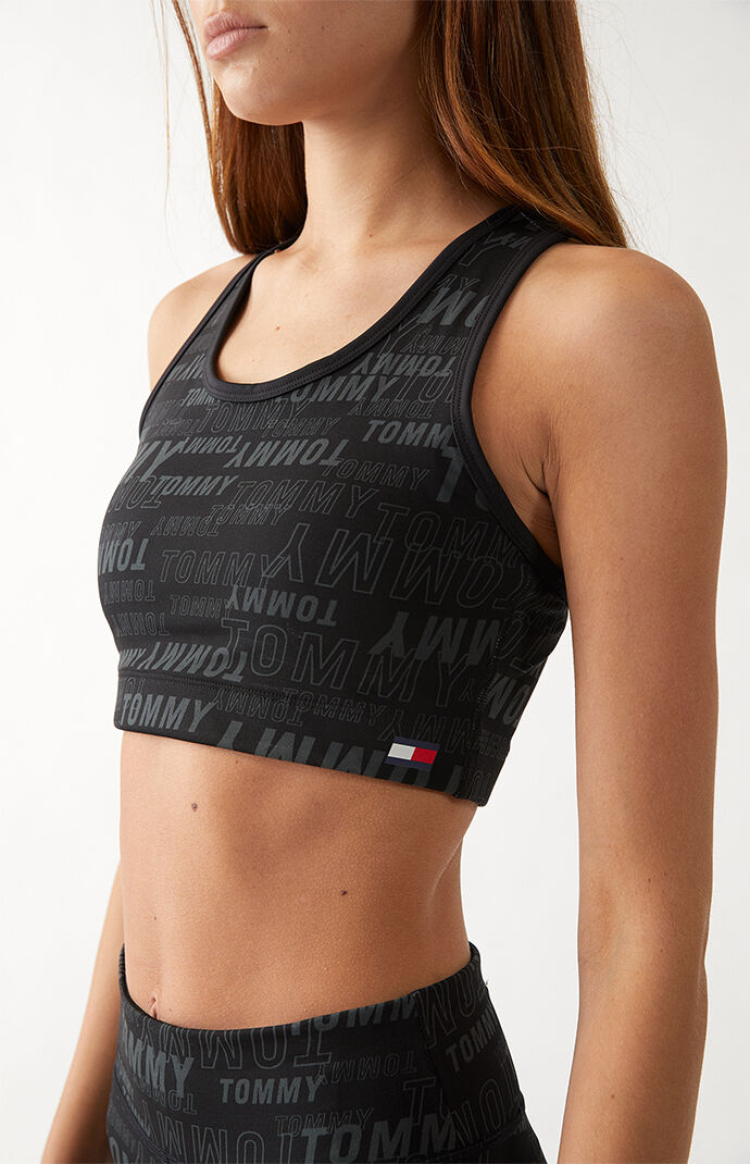 Monogram Print Sports Bra