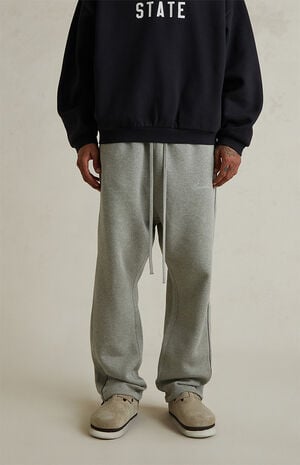 Concrete Heather & Black Relaxed Fleece Sweatpants image number 4