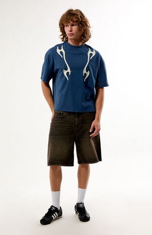 Abstract Flame Knit T-Shirt image number 5