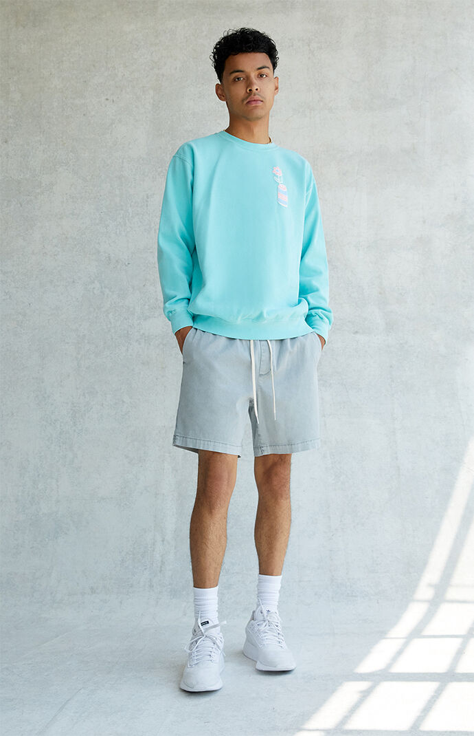Gray Walker Twill Volley Shorts