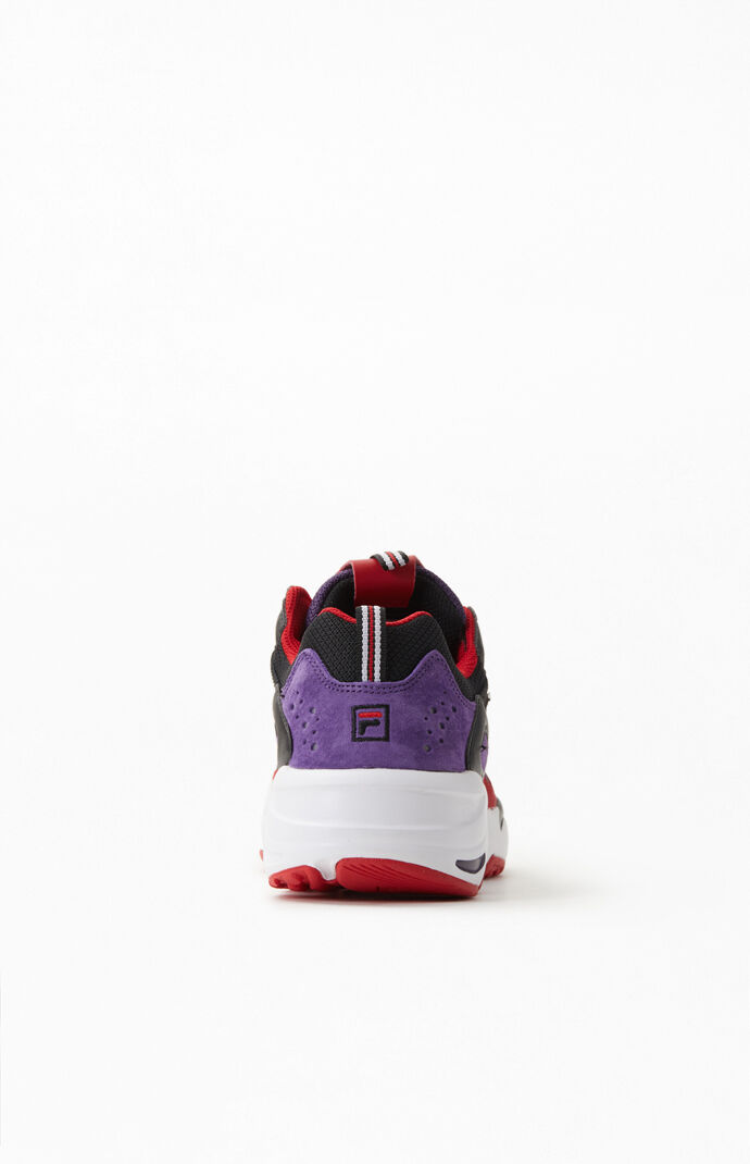 White & Burgundy Ray Tracer Shoes