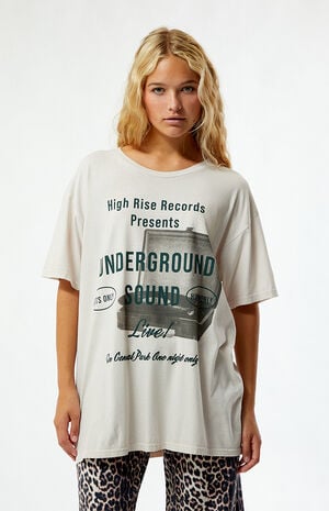 High Rise Records Tonal Oversized T-Shirt image number 1