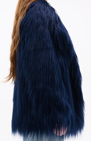 Breckenridge Blue Faux Fur Coat image number 2