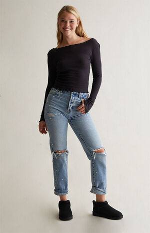 Dove Lettuce Edge Long Sleeve Top image number 3