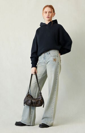 Casey Low Rise Baggy Jeans Camo Star Light Indigo image number 1