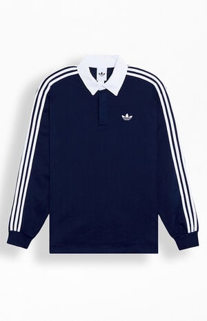 Three Stripe Long Sleeve Rugby Shirt image number 1