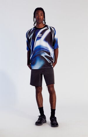 Black Cutoff Denim Shorts image number 2