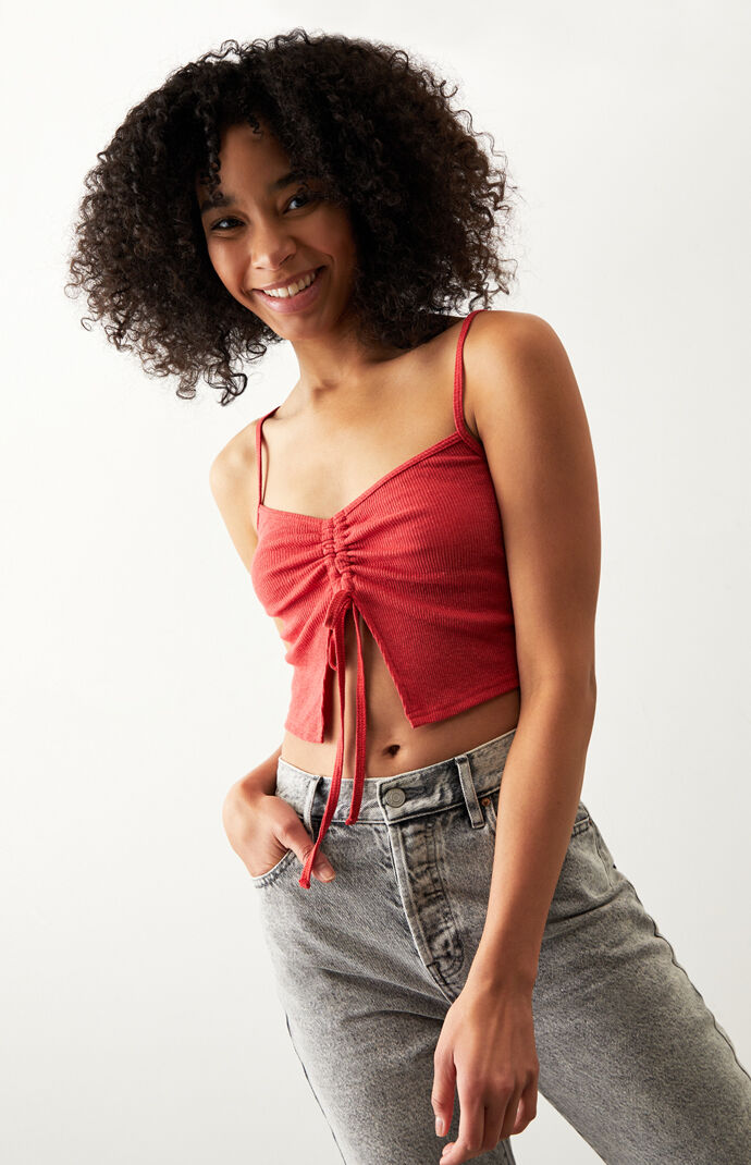 Cinched Flecked Cami Top