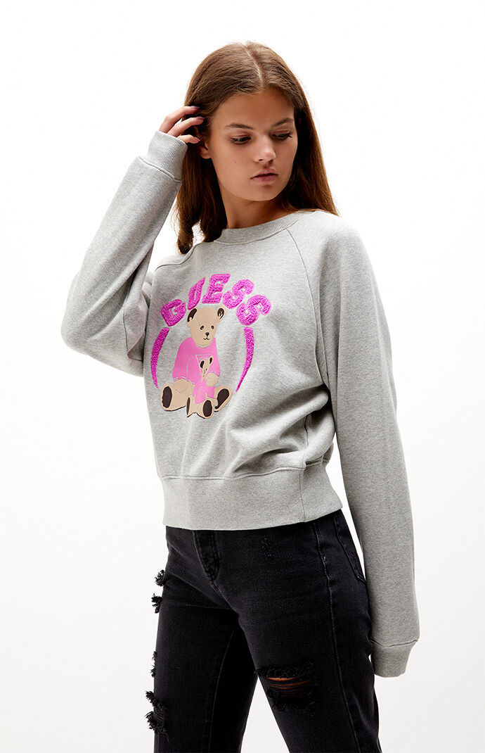 Guess clearance cropped sweatshirt