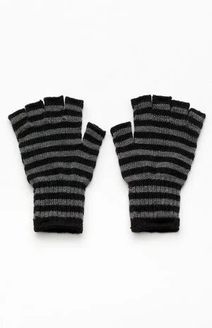 Striped Fingerless Gloves image number 1