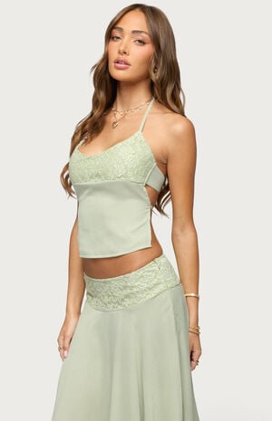 Evia Lacey Backless Halter Top image number 2