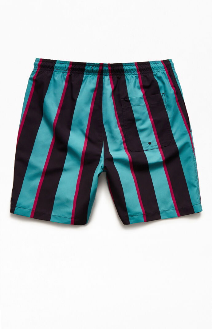 Navy Teal 17" Swim Trunks