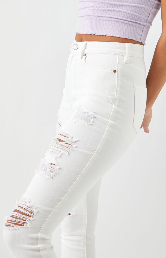 White High Waisted Jeggings