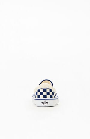 Blue & White Checkerboard Classic Slip-On Shoes image number 3