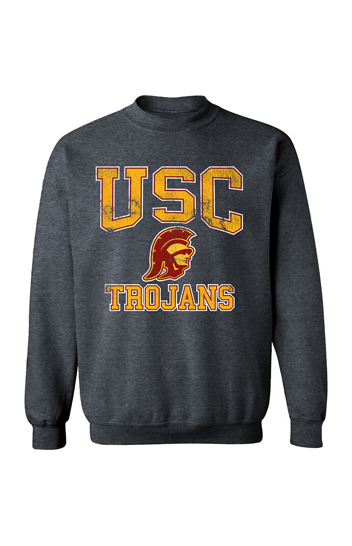 TSC Men's USC Trojans Crew Neck Sweatshirt in Heather Grey - Size XL