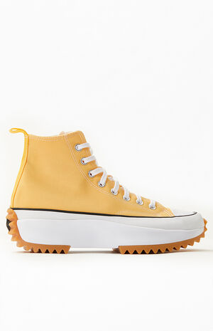 Recycled Yellow Run Star Hike Platform High Top Sneakers image number 2