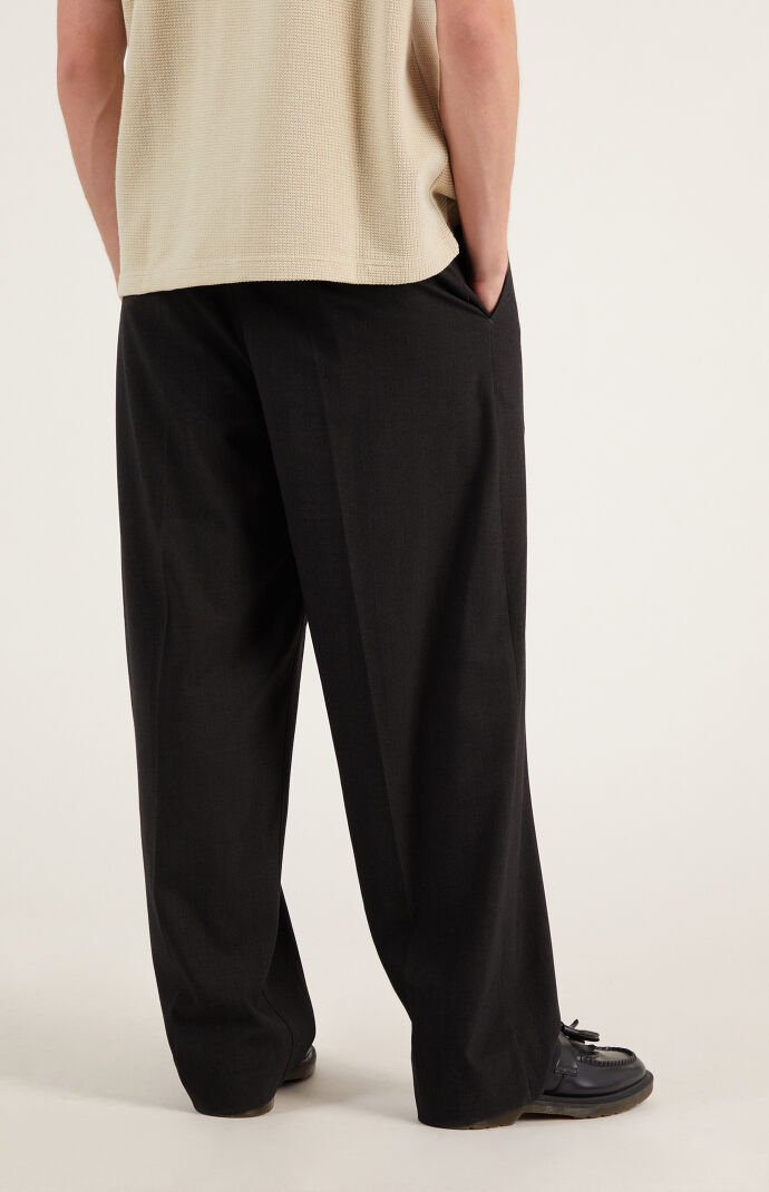 PacSun Gray Pleated Baggy Trousers | PacSun
