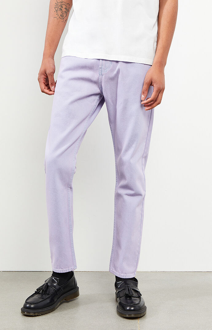 purple mens jeans