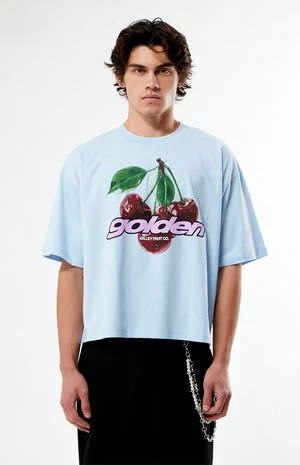 Golden Cropped Boxy T-Shirt image number 1