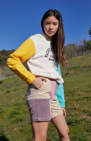 Corduroy Patchwork Volley Shorts image number 3