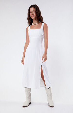 Tie Back Linen Midi Dress image number 1