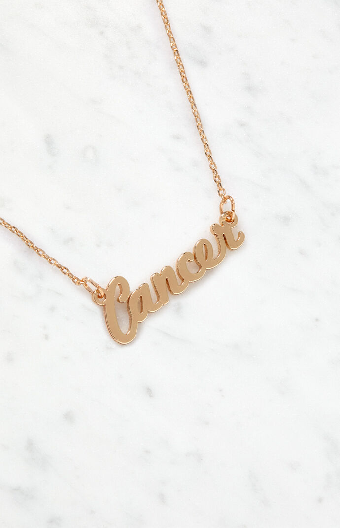 Cancer Script Sign Necklace