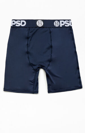 Navy Athletic Solid Boxer Briefs image number 2